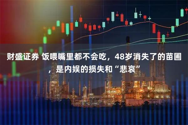 财盛证券 饭喂嘴里都不会吃，48岁消失了的苗圃，是内娱的损失和“悲哀”